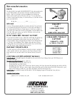 Preview for 40 page of Echo 02999999 Operator'S Manual