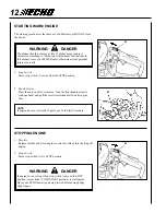 Предварительный просмотр 12 страницы Echo 05999999 Operator'S Manual