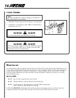 Предварительный просмотр 14 страницы Echo 05999999 Operator'S Manual