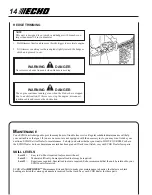 Предварительный просмотр 14 страницы Echo 06001001 Operator'S Manual