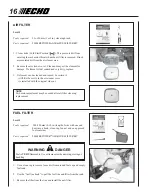 Предварительный просмотр 16 страницы Echo 06001001 Operator'S Manual