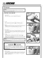 Preview for 12 page of Echo 06999999 Operator'S Manual