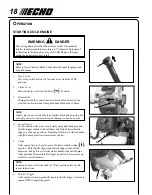 Предварительный просмотр 18 страницы Echo 07001001 Operator'S Manual