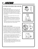 Preview for 8 page of Echo 1E PB-24LN Operator'S Manual