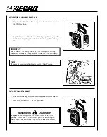 Предварительный просмотр 14 страницы Echo 1E PB-24LN Operator'S Manual