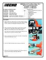 Preview for 1 page of Echo 2620 Series Installation Instructions Manual