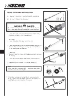 Предварительный просмотр 2 страницы Echo 89865022060 Operator'S Manual