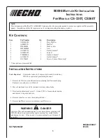 Echo 90096 MUFFLER KIT CS-330T Installation Instructions Manual preview