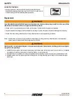 Preview for 8 page of Echo 99944200470 Operator'S Manual