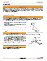 Предварительный просмотр 12 страницы Echo 99944200470 Operator'S Manual