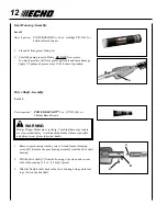 Предварительный просмотр 12 страницы Echo 99944200485 Operator'S Manual