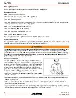 Предварительный просмотр 6 страницы Echo 99944200490 Operator'S Manual