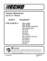 Preview for 1 page of Echo 99944200540 Operator'S Manual