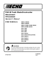 Preview for 1 page of Echo 99944200600 Operator'S Manual