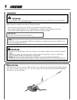 Preview for 6 page of Echo 99944200600 Operator'S Manual