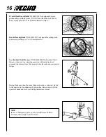 Предварительный просмотр 16 страницы Echo 99944200610, SRM-2100SB, SRM-2400SB, SRM-210SB, SRM-211SB, SRM-260SB, SRM-261SB, PAS-2100, PAS-2400, PAS2601, PAS-210,... Operator'S Manual