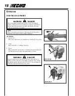 Предварительный просмотр 18 страницы Echo 99944200610, SRM-2100SB, SRM-2400SB, SRM-210SB, SRM-211SB, SRM-260SB, SRM-261SB, PAS-2100, PAS-2400, PAS2601, PAS-210,... Operator'S Manual