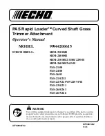 Preview for 1 page of Echo 99944200615 Operator'S Manual