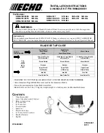 Echo 99944200661 Installation Instructions Manual предпросмотр