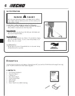 Preview for 6 page of Echo 99944200840 Operator'S Manual