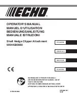 Preview for 1 page of Echo 99944200880 Operator'S Manual