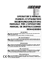Echo 99944200890 Operator'S Manual preview