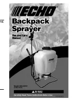 Предварительный просмотр 1 страницы Echo BACKPACK MS-40BD Use And Care Manual