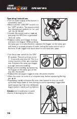 Preview for 16 page of Echo BEAR CAT PW2014E Owner'S Manual