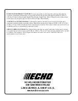 Preview for 8 page of Echo BLADE CONVERSION KIT 231 Installation Instructions Manual