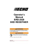 Preview for 1 page of Echo BRD-2620 Operator'S Manual