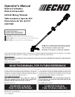 Echo CDST-58V Operator'S Manual preview