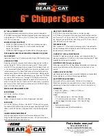 Preview for 2 page of Echo CH611DH (76628) Specifications