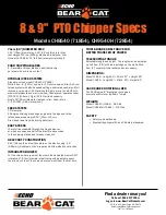 Предварительный просмотр 2 страницы Echo CH8540 (71854) Specification Sheet