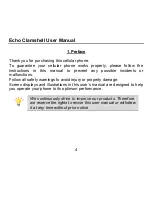 Preview for 4 page of Echo Clamshell User Manual