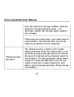 Preview for 22 page of Echo Clamshell User Manual