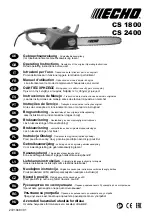 Echo CS 1800 Operating Instructions Manual предпросмотр