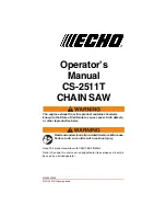 Предварительный просмотр 1 страницы Echo CS-2511T Operator'S Manual