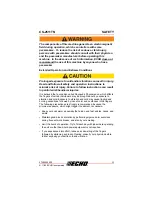 Предварительный просмотр 11 страницы Echo CS-2511TN Operator'S Manual