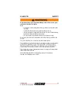 Предварительный просмотр 15 страницы Echo CS-2511TN Operator'S Manual