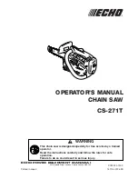 Предварительный просмотр 1 страницы Echo CS-271T Operator'S Manual