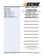 Предварительный просмотр 1 страницы Echo CS-3000 TYPE 1 - Parts Catalog