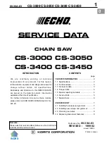 Предварительный просмотр 1 страницы Echo CS-3000 TYPE 1E Service Data