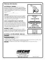 Preview for 28 page of Echo CS-301 Instruction Manual