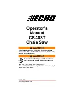 Предварительный просмотр 1 страницы Echo CS-303T Operator'S Manual