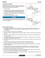 Предварительный просмотр 6 страницы Echo CS-310 Instruction Manual