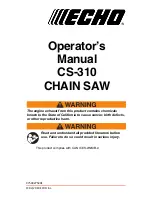 Предварительный просмотр 1 страницы Echo CS-310 Operator'S Manual