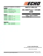 Echo CS-3400 Parts Catalog preview