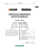 Echo CS-352 Supplemental Service Manual preview