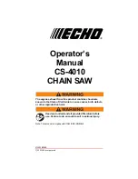 Предварительный просмотр 1 страницы Echo CS-4010 Operator'S Manual