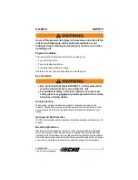 Предварительный просмотр 9 страницы Echo CS-4010 Operator'S Manual